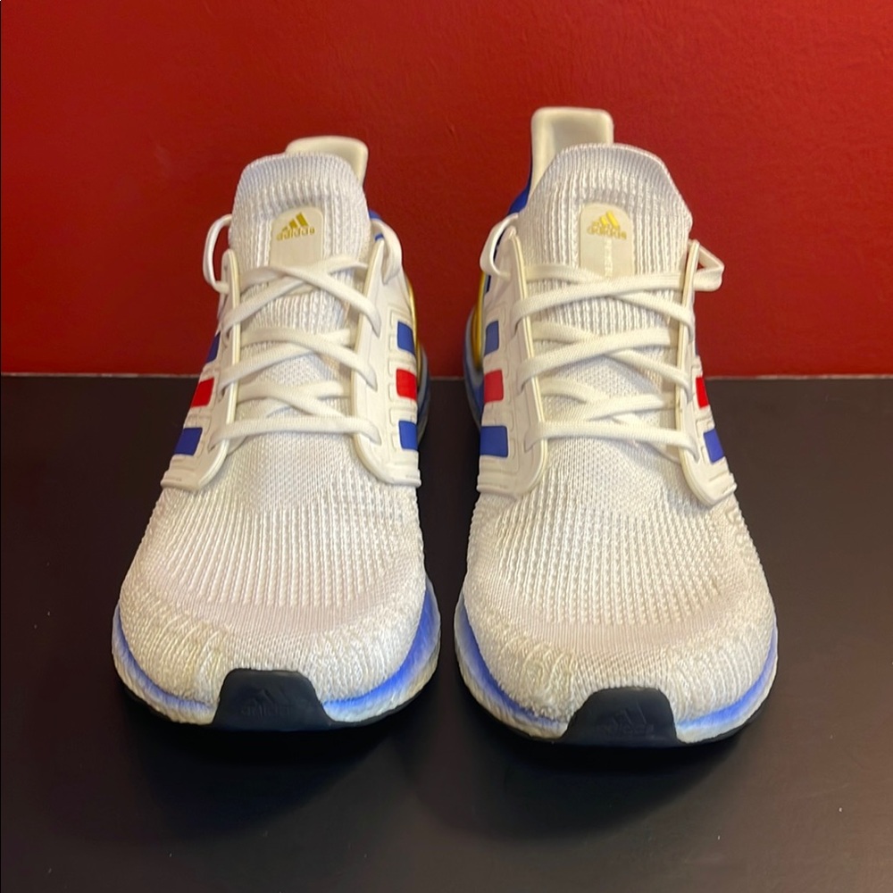 Adidas Men's White and Blue Running Shoes - Picture 3 of 15